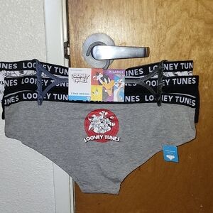 Warner Bros. Gray and Black Underwear with Logo